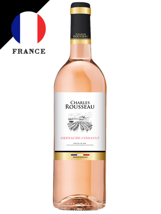 法国 夏尔乐 奥克地区粉红酒 charles rousseau pay d'oc rosé